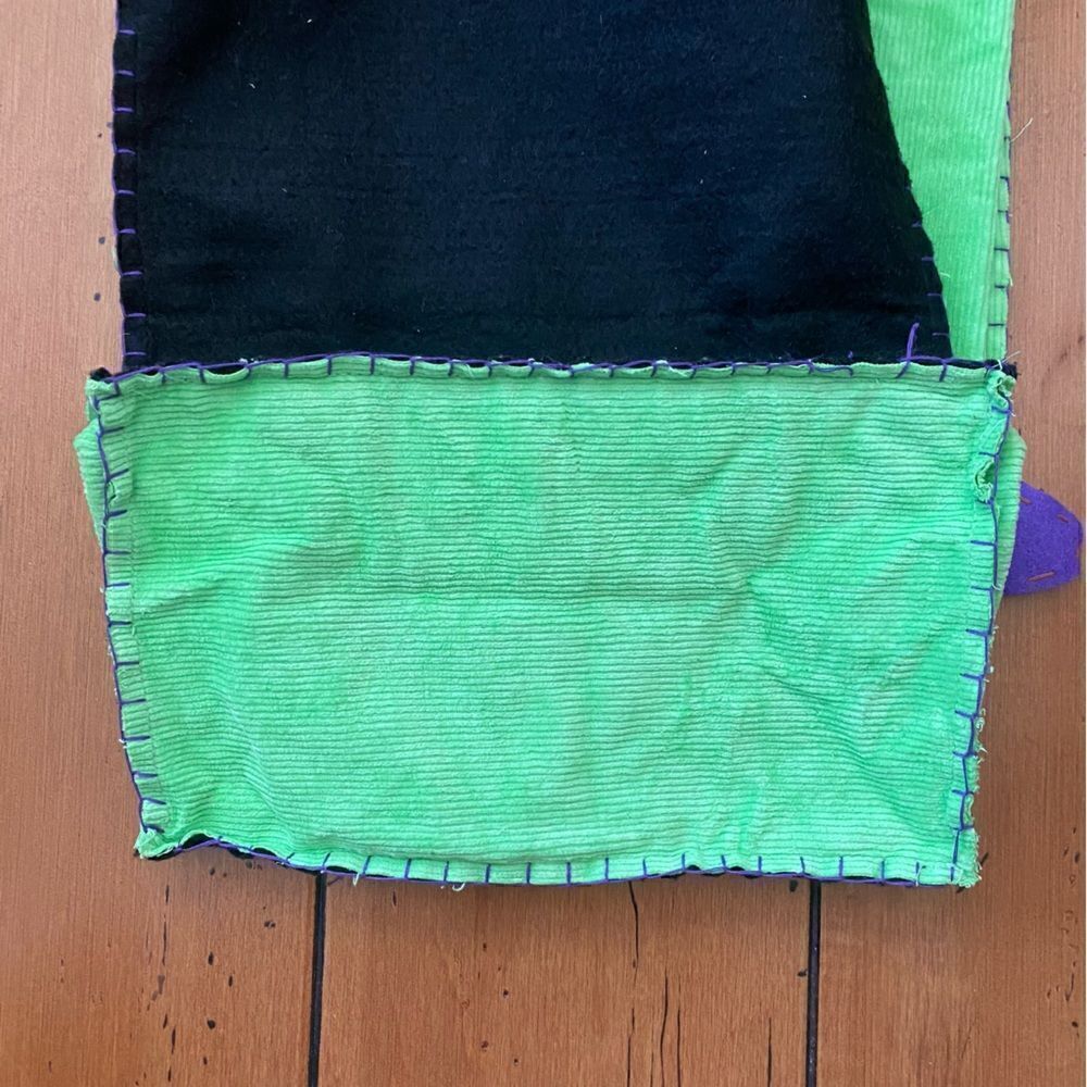 Lot of 4 Target Black Felt/Fabric Halloween Trick or Treat Bags w/Purple Bat. - Picture 6 of 9
